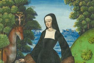 Image décorative : François Demoulins de Rochefort, "Traité des vertus cardinales", folio 4r, 1509-1515. Bibliothèque nationale de France. Département des Manuscrits. Français 12247 © BnF