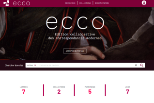Image décorative : capture d'écran de l'application ECCO (Édition collaborative des correspondances modernes)