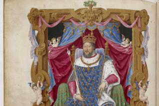 Image décorative : Jean Du Tillet - François Ier. Recueil des rois de France © BnF, Français 2848, folio 150 v.