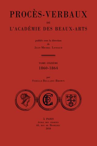 Couverture des Procès-verbaux de l'Académie des beaux-arts : 1860-1864, t. XI