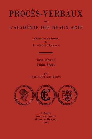 Couverture des Procès-verbaux de l'Académie des beaux-arts : 1860-1864, t. XI