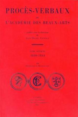 Couverture de « Procès-verbaux de l’Académie des beaux-arts » © Énc