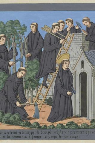 Reproductions des peintures murales de l’église de l’ancienne abbaye de Saint-Seine, par Théodore de Jolimont 