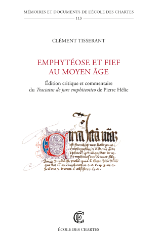Couverture de l’ouvrage Emphytéose et fief au Moyen Âge