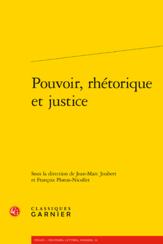 Couverture de Pouvoir, rhétorique et justice