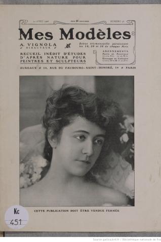 Couverture de la revue Mes Modèles (numéro 36, 20 avril 1906) 