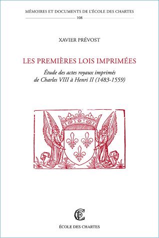 Image décorative : couverture du livre "Les premières lois imprimées"