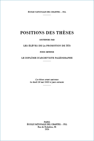 Image décorative : couverture des "Positions des thèses 2025"