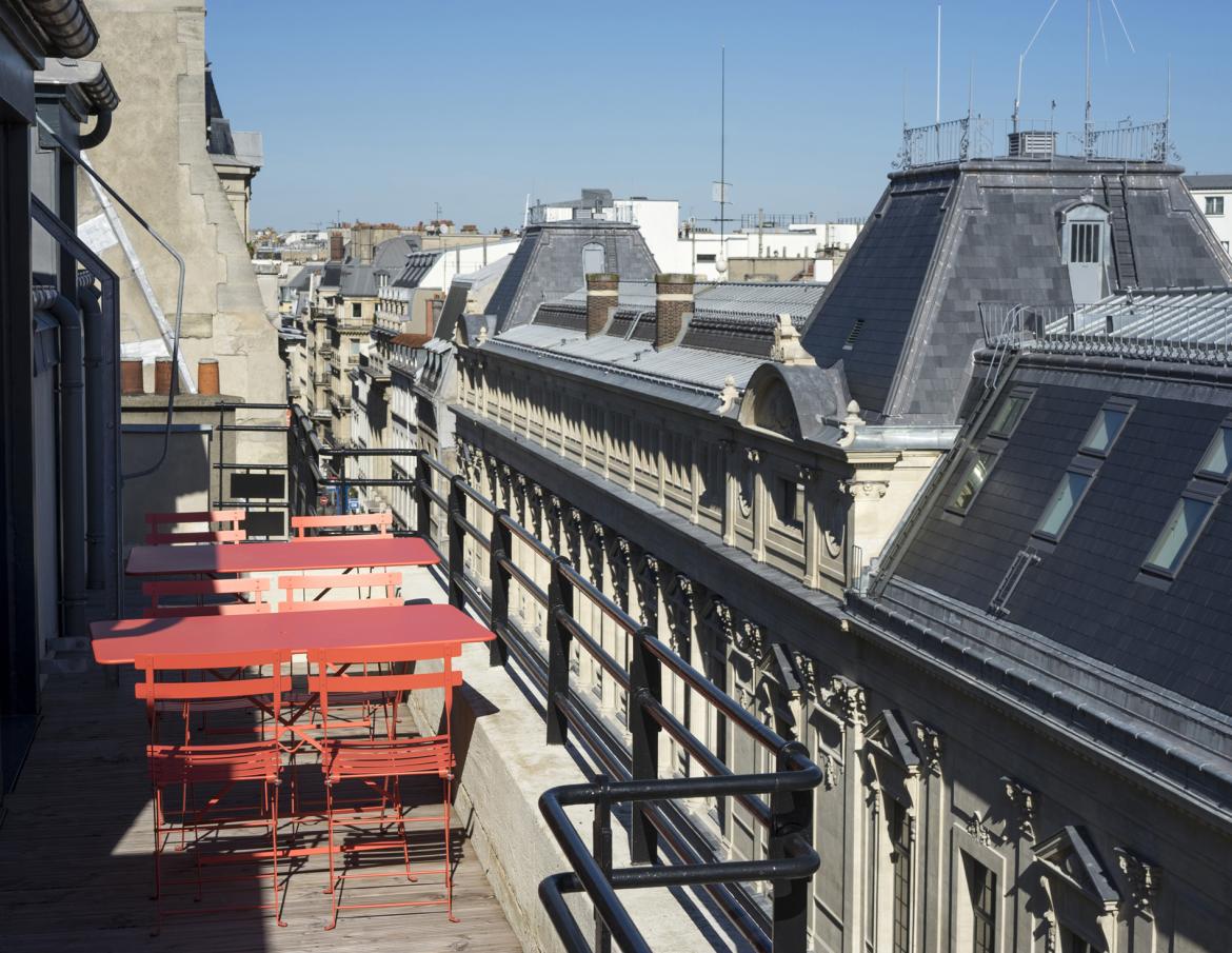 Vue du 6e étage du 65, rue de Richelieu