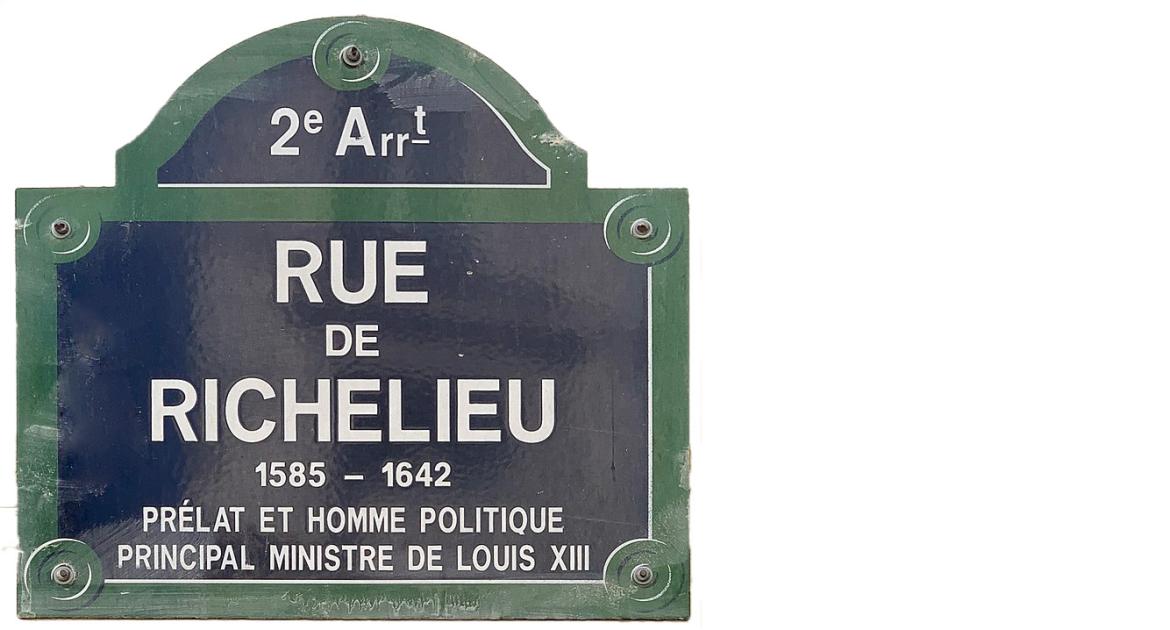 Plaque de la rue de Richelieu