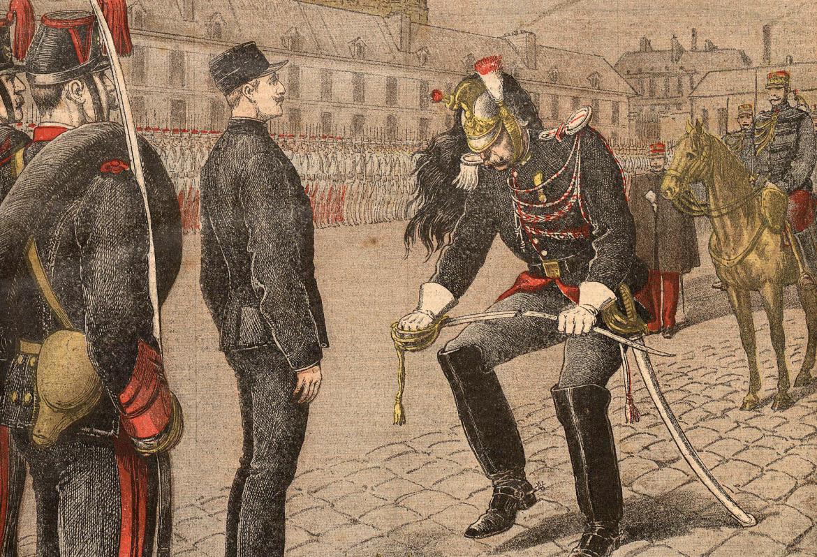 Image décorative : supplément illustré du Petit Journal, 13 janvier 1895, sur l'affaire Dreyfus
