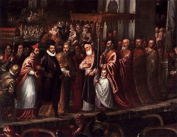 Réception de Henri III au Lido de Venise, par le doge Mocenigo, le 18 juillet 1574, par Andrea Micheli, dit il Vicentino, 1595
