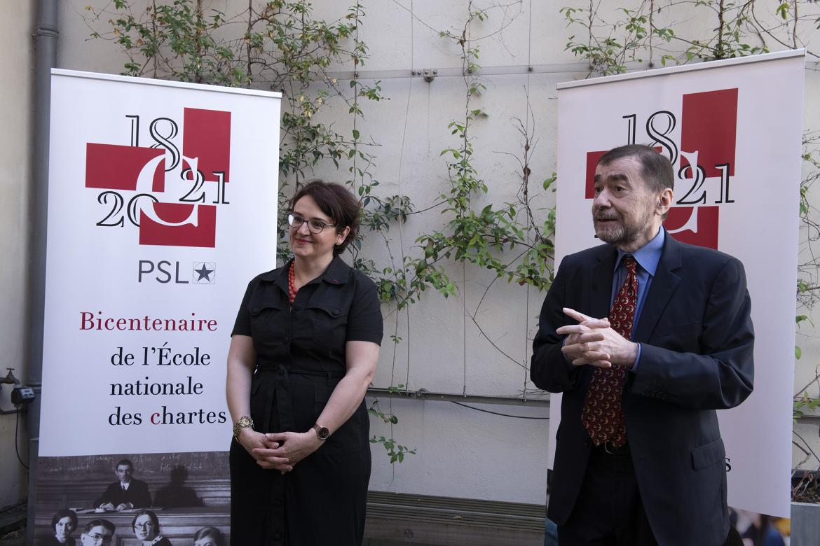 Michelle Bubenicek, directrice de l’École, et Bertrand Joly, président du jury