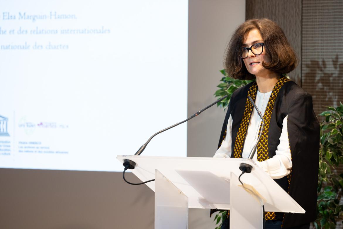 Discours conclusif par Elsa Marguin-Hamon, directrice de la recherche et des relations internationales à l’École © Frédéric Albert