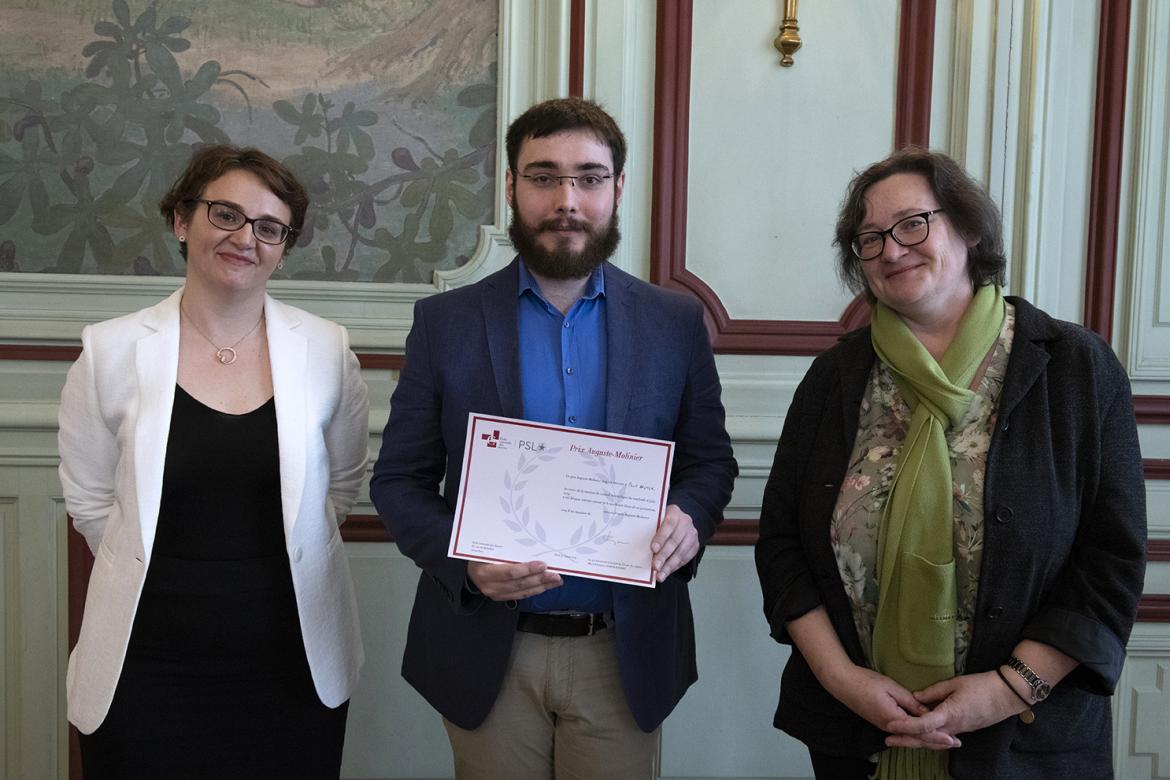 Marie-Françoise Limon-Bonnet remet le prix Auguste-Molinier à Paul Bastier