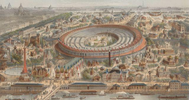 Image décorative : Vue de l’Exposition universelle d’art et d’industrie de 1867, édition de l’Ancienne Maison Martinet, impression sur papier, 1867 © Getty - Sepia Times/Universal Images Group via Getty Images