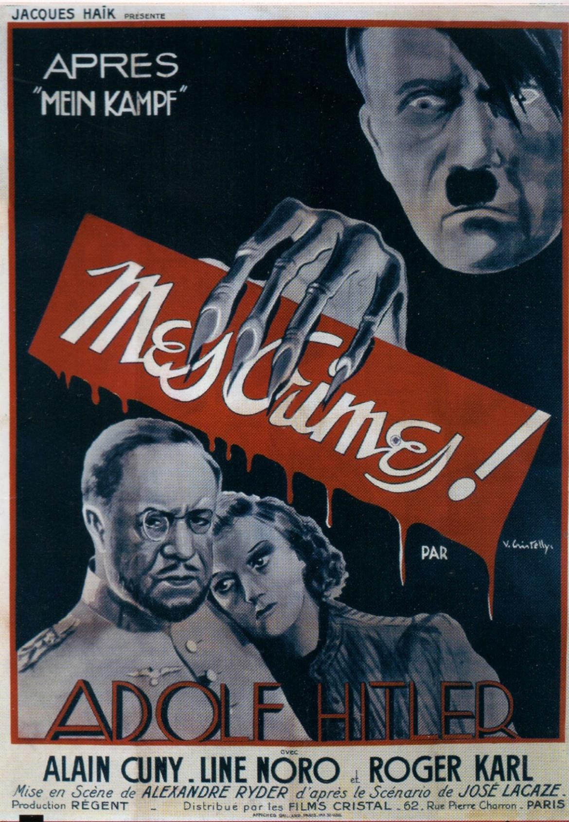 Image décorative : figure 2. Affiche de "Après Mein Kampf mes crimes" d’Alexandre Ryder (1940), ©LES FILMS REGENT.