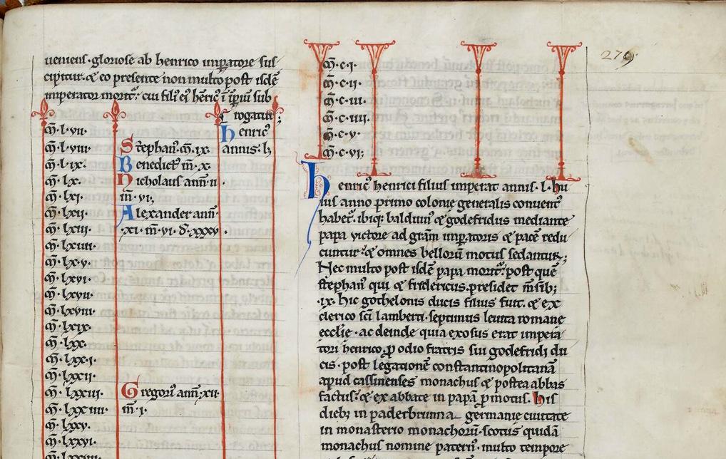 Image décorative : fig. 3. Le Chronicon de Robert d’Auxerre (13e siècle) (détails)