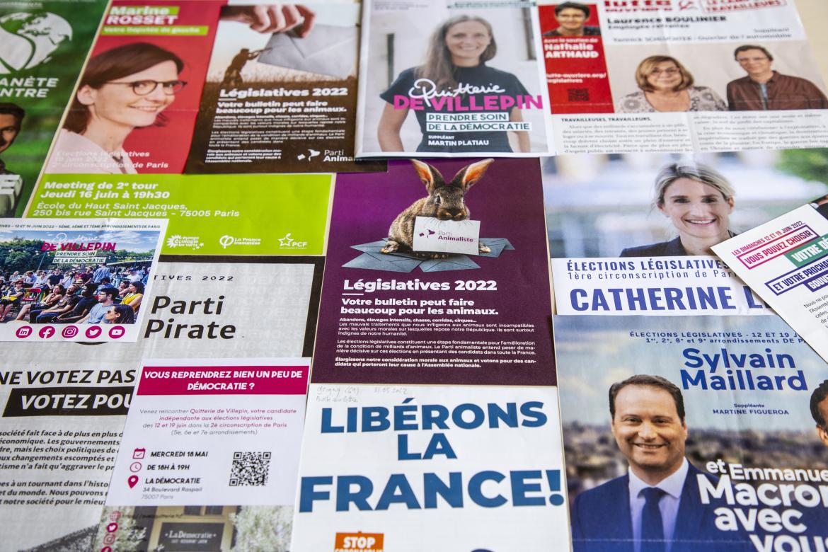 Professions de foi des élections législatives 2022. Mention des droits : Caroline Maufroid/Sciences Po