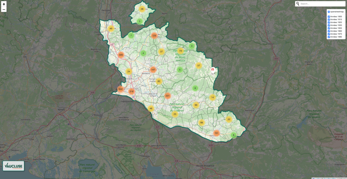 Image décorative : projet Vaucluse, cartographie interactive (2)
