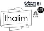 Logo de Thalim (avec logos Sorbonne Nouvelle, ENS et CNRS)