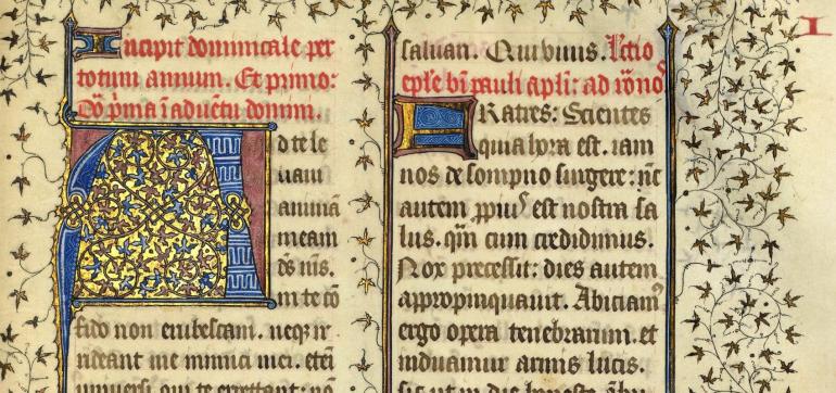 Image décorative : Missale ad usum Ecclesiae Parisiensis - Missel de Notre-Dame - Paris vers 1400 © BnF, département des Manuscrits