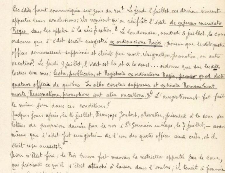 Image décorative : Extrait de la thèse manuscrite de Georges Bailhache (1924)