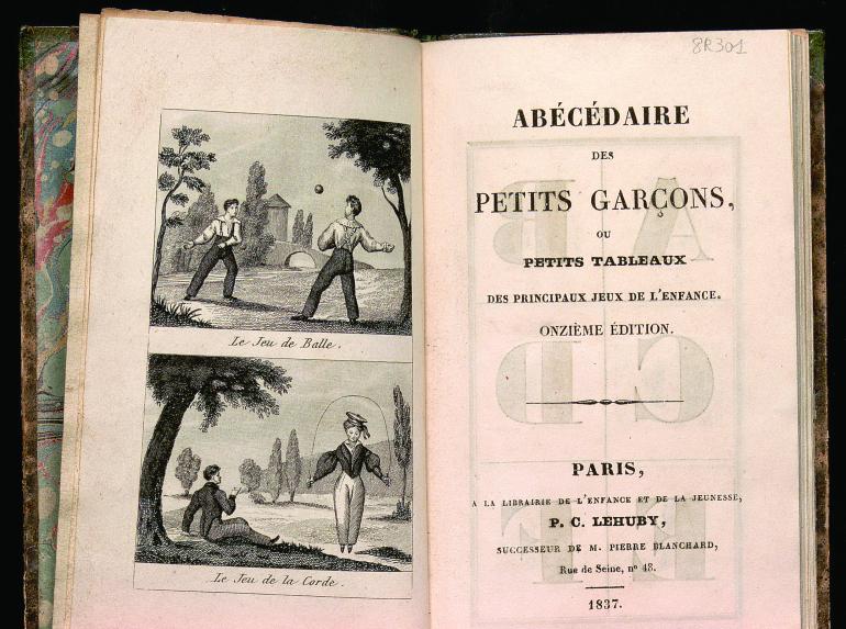 Image décorative de l'Abécédaire des petits garçons de 1837