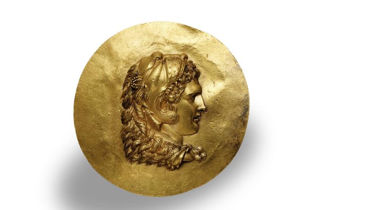 Image décorative : médaillon du trésor de Tarse, première moitié du IIIe siècle ap. J.-C. Or, 98,7 g, 67 mm © BnF, département des Monnaies, médailles et antiques, F 1671