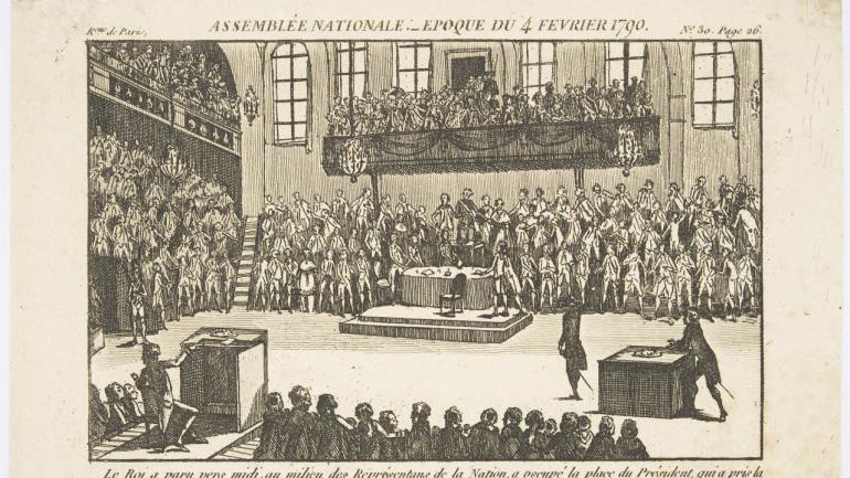 Assemblée nationale (1790), gravure : Paris, AN, AE/II/3878