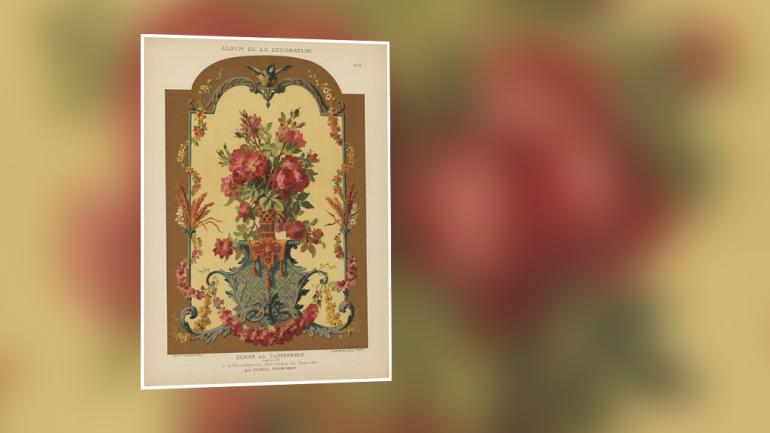 Image décorative : planche 15 - Écran et tapisseries. Exécutés à la Manufacture Nationale de Beauvais par Chabal-Dussurgey