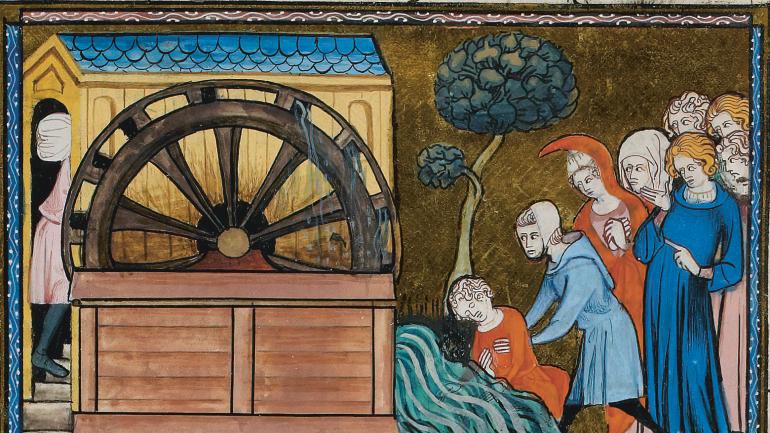 Image décorative : couverture de l’ouvrage "Les moulins de Paris, XIIIe-XVIe siècle"