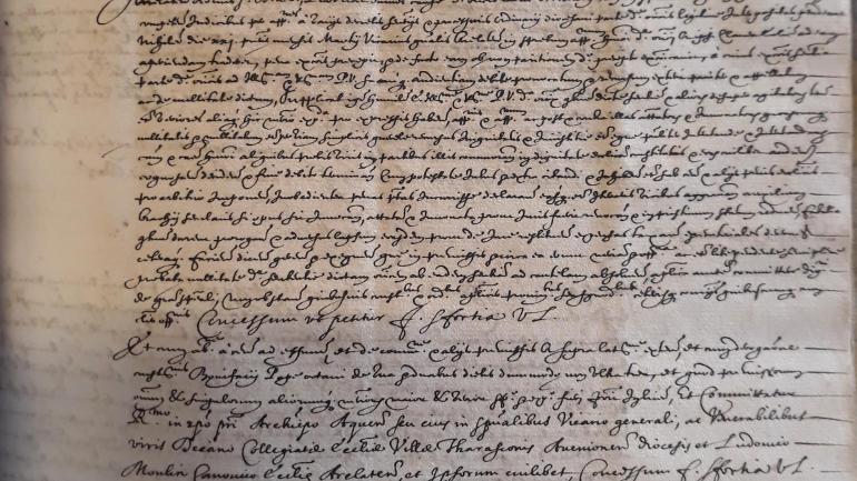 Lettre de commission délivrée par la daterie d'Avignon, 27 mars 1640. Arch. dép. Vaucluse, A 62, tome 19 (livre 21), fol. 48r°.