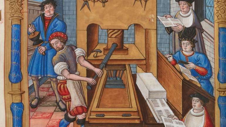 Image décorative : "Chants royaux sur la Conception, couronnés au puy de Rouen de 1519 à 1528" (1537) © BnF
