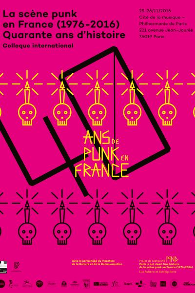 Affiche de la journée « La scène punk en France (1976-2016). Quarante ans d’histoire »